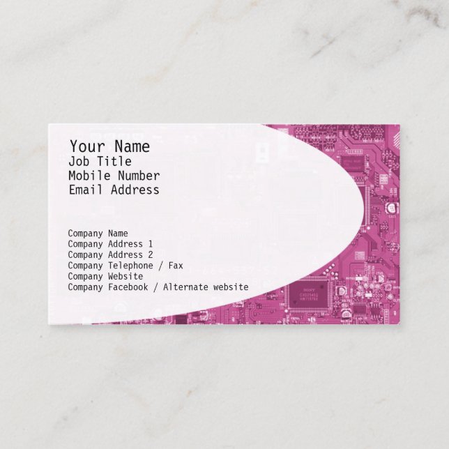 Electronic Circuits Business Card Red (Front)