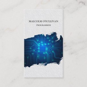 Electronic Circuits Computer Programmer Business Card
