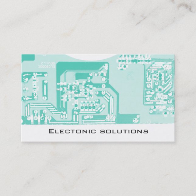 Electronic communication circuit board business card (Front)