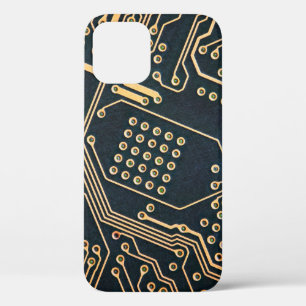 Electronic components, computer card close-up, dig iPhone 12 case