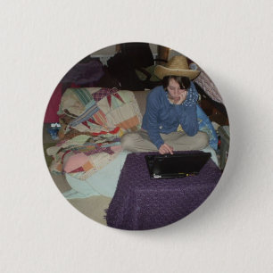 Electronic CowGirl 2 Inch Round Button