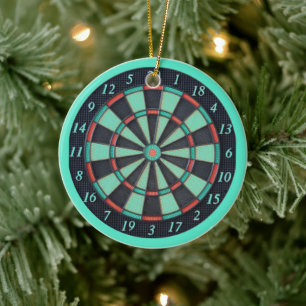 Electronic Dart Board Ceramic Ornament