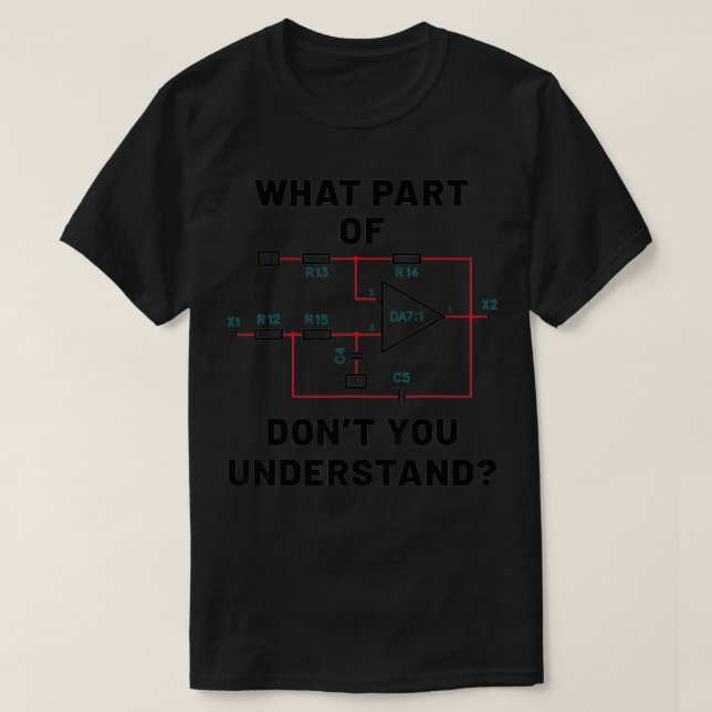 Electronic diagram Electrical engineer funny gift  T-Shirt (Design Front)