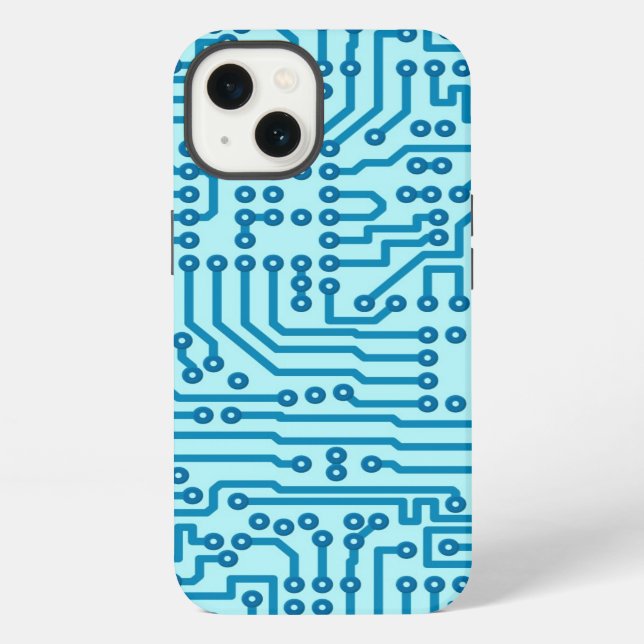 Electronic Digital Circuit Board iPhone Case (Back)