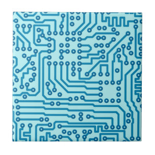 Electronic Digital Circuit Board Tile