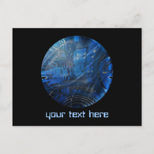 electronic globe postcard