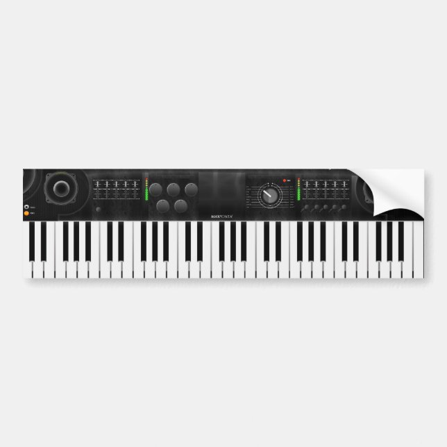 Electronic Keyboard Bumper Sticker (Front)