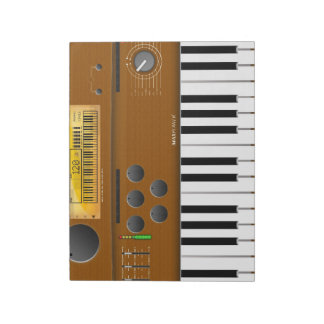 electronic keyboard cartoon notepad