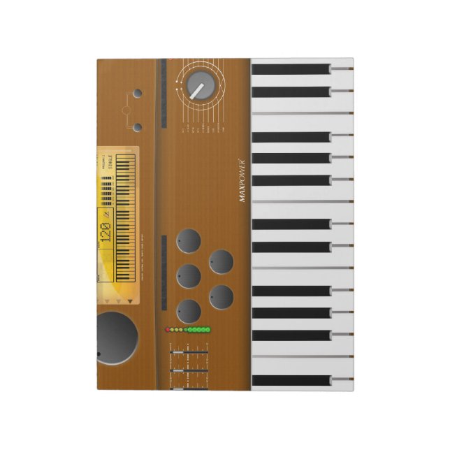 electronic keyboard cartoon notepad (Rotated)