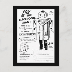 Electronic Man Postcard