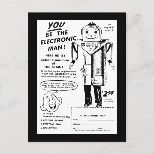 Electronic Man Postcard (Front)