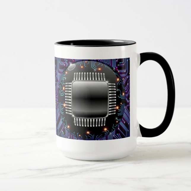 Electronic Motherboard Circuit Mug (Right)