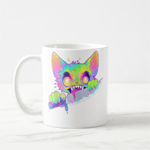 Electronic Music Dj Edm Rave Zombie Cat Festival Coffee Mug
