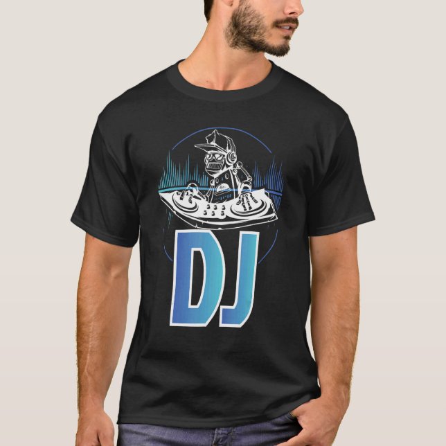 Electronic Visualizer Turntables Cool Dj Diskjocke T-Shirt (Front)