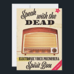 Electronic voice phenomenon Ghost hunting Ad.<br><div class="desc">Electronic voice phenomenon Ghost hunting humours vintage style commercial.</div>