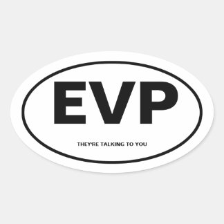 Electronic Voice Phenomona Oval Sticker