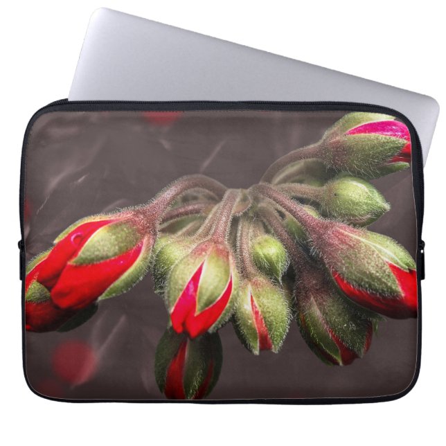 Electronics Bag Bloom  Red And Dark (Front)