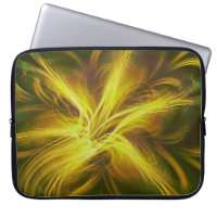 Electronics Bag Fractal Flower Yellow Palette