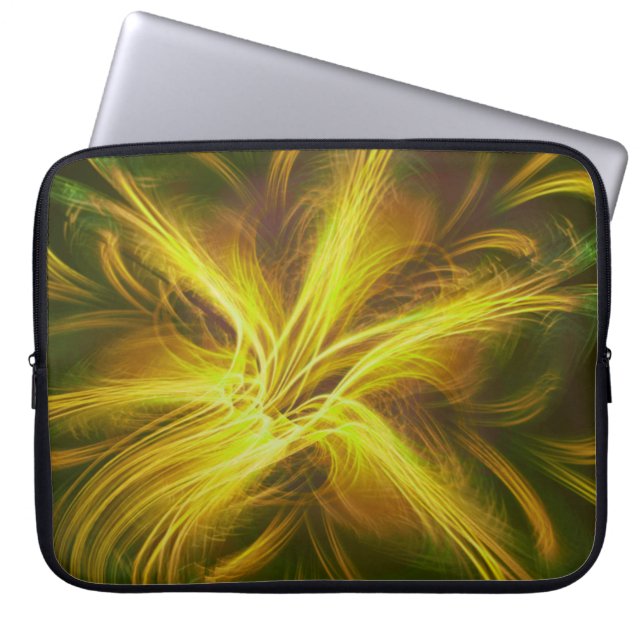 Electronics Bag Fractal Flower Yellow Palette (Front)