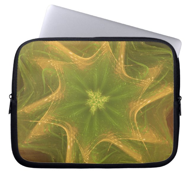 Electronics Bag Fractal Light Green Palette (Front)