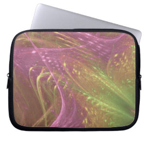 Electronics Bag Green Magenta Asymmetric Fractal