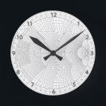 Electronics Engineer Smith Chart Round Clock<br><div class="desc">Perfect gift for an electronics engineer. This clock has a Smith Chart,  which is used for measuring radio frequency.</div>