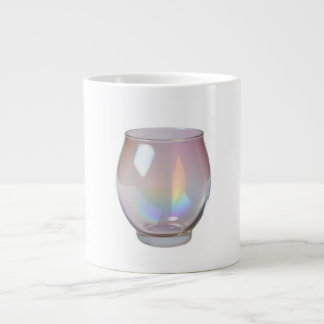 Electroplated Iridescent Glass Dynamic Holographic Large Coffee Mug