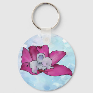 Elefant in Blüte  Keychain