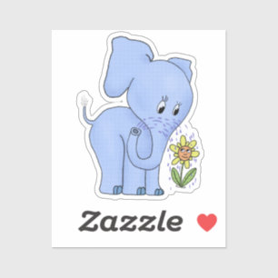 Elefant mit Blume