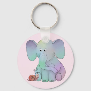 Elefant und Schnecke Keychain