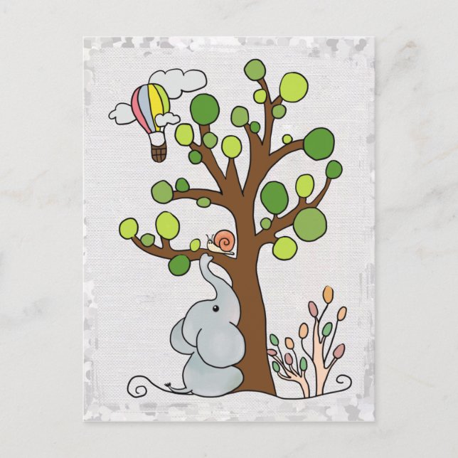 Elefant unterm Baum Postcard (Front)