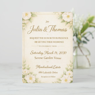 ElegaElegant orange Floral Wedding Invitation Temp