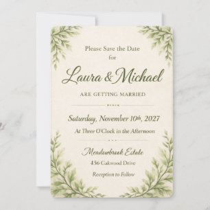 ElegaElegant orange Floral Wedding Invitation Temp
