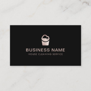 Elegan House Cleaning Rose Gold Glitter  Business Card