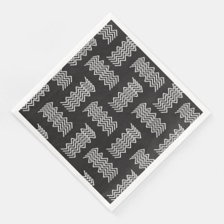 Elegan modern black and white paper napkin