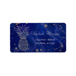 Elegan Pineapple Cool Stars Navy Blue Label