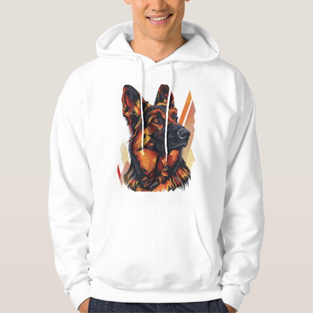 Elegance and Canine Grace German Shepherds Hoodie (Front)