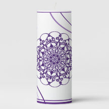 Elegance Arabian digital ornament Pillar Candle