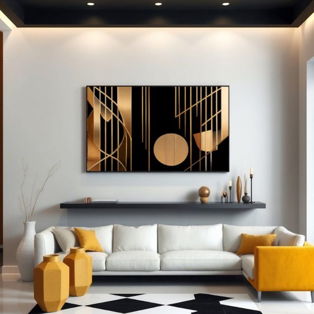 Élégance Art Déco Lignes Dorées (Créateur téléchargé)