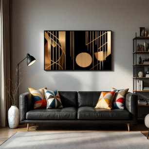 Élégance Art Déco Lignes Dorées