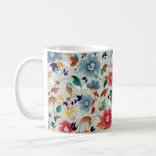 Elegance Blooms: Floral Vintage Background Coffee Mug