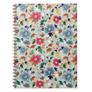 Elegance Blooms: Floral Vintage Background Notebook