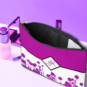 Elegance Blooms: Personalized Monogram Accessory Pouch