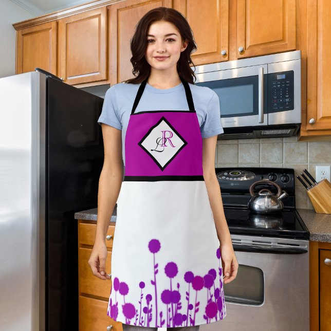 Elegance Blooms: Personalized Monogram Apron (Creator Uploaded)