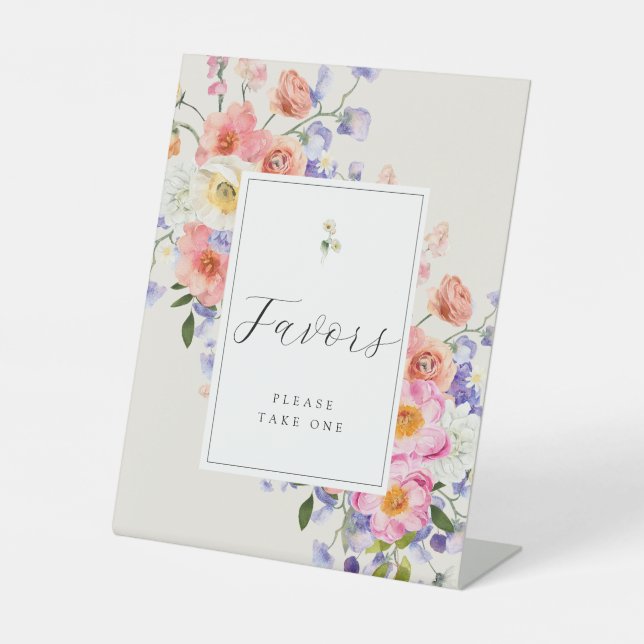 Élégance Boho rose Fleur Faveur Signe (Recto)