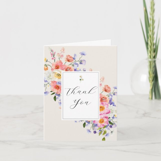 Élégance Boho rose Merci Floral (Devant)