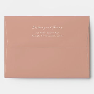 Elegance Brown Handwritten Personalized Engraving Envelope