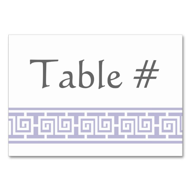 Élégance chinoise dans la carte de table Lavender (Devant)