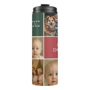 elegance christmas xmas fun holiday photo mix thermal tumbler