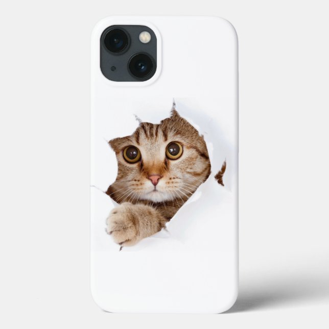"Élégance de chat 3D : Coque de protection pour iP (Verso)